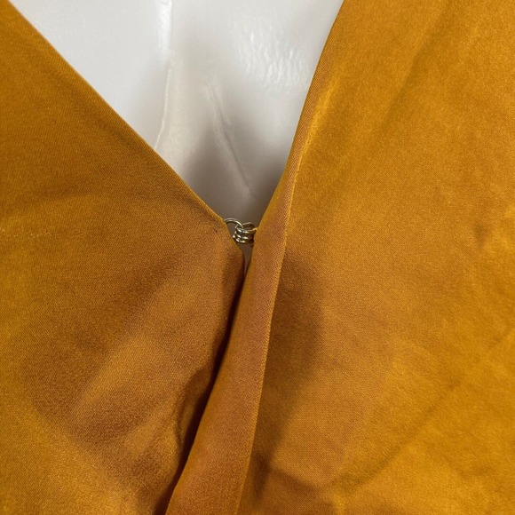 Express‎ Tank Top Womens Sz S Brown Gold V-Neck Wrap Cami Ruched - Picture 5 of 10